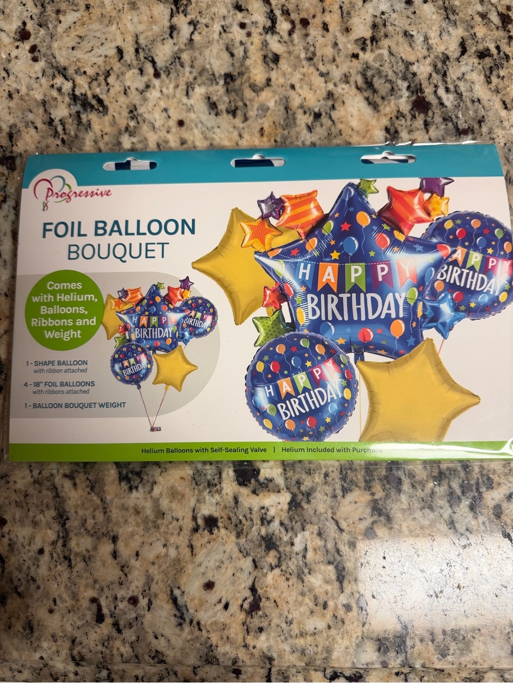 New Happy Birthday Foil Balloon Bouquet- not inflated